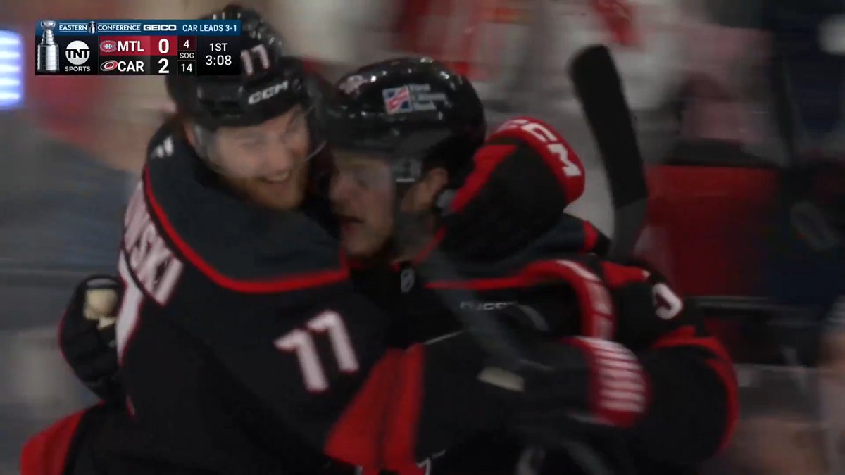 IT'S 3-0 @CANES!! THIS PLACE IS GOING NUTS!! 📺: NHLonTNT, Sportsnet &amp; TVA Sports