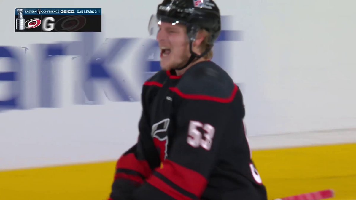 THIS LINE!! 🔥 #StanleyCup Jackson Blake gets in on the fun! 🇺🇸: NHLonTNT 🇨🇦: Sportsnet &amp; TVA Sports