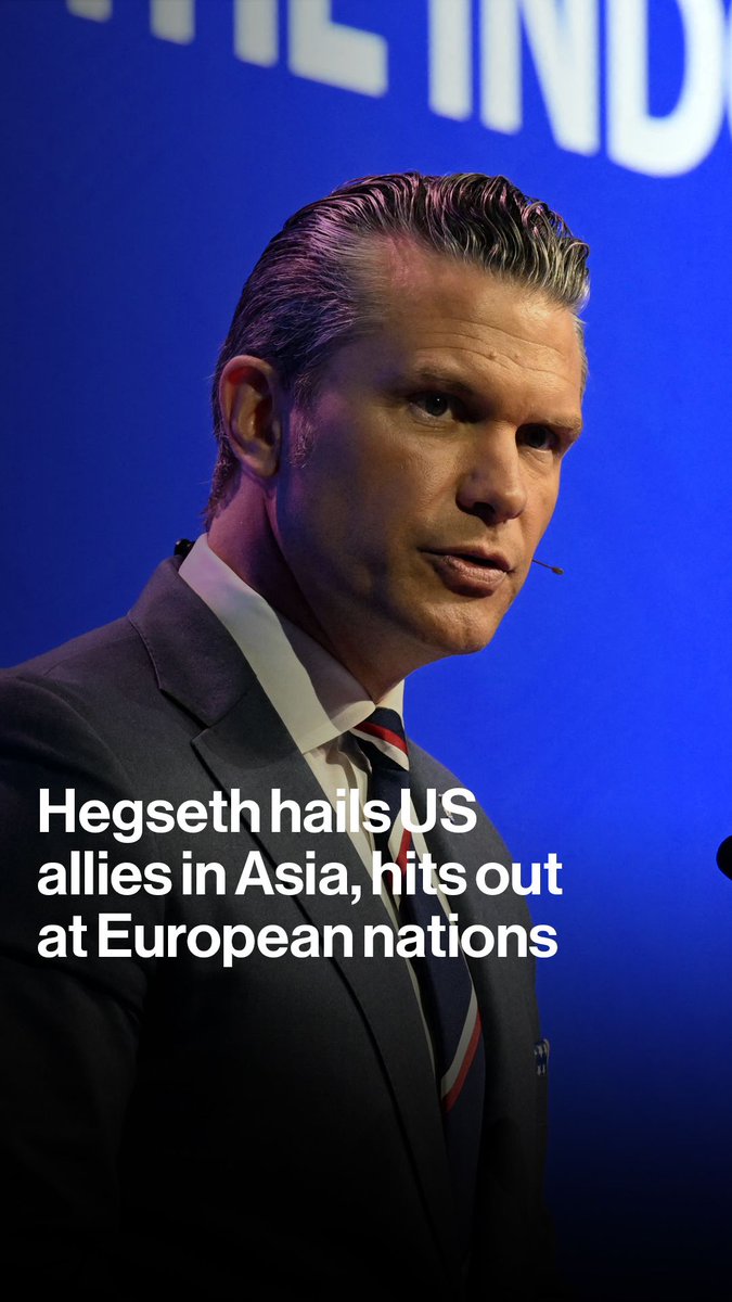 “Western Europe might take note.” Defense Secretary Pete Hegseth hailed stable US ties with China and praised allies in Asia, while taking swipes at longstanding partners in Europe, during a speech at a defense forum in Singapore