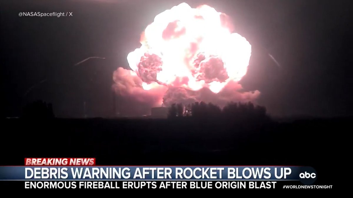 Florida residents are being warned not to touch any debris from the catastrophic blast that incinerated a Blue Origin rocket during an unmanned engine test. The explosion is a significant setback for Blue Origin and NASA. Victor Oquendo has more.