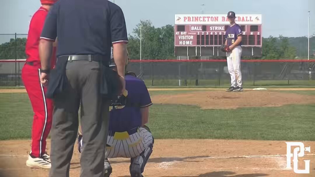 ‘27 RHP Koby Dues (Butler Baseball Report) got the start in this district final. FB was lively w/ run & ride @ 87-91/92 during the first two frames. Inning 3 & 4 (86-89/90). SNK a bit from a mid 3/4 shorter AA. Sweeper 72-75 & a SL w/ late break 78-79. Athlete on the mound w/ calm presence. #PGHS Koby Dues 4 IP, 3 H, 1 BB & 5 Ks Ohio State Baseball commit