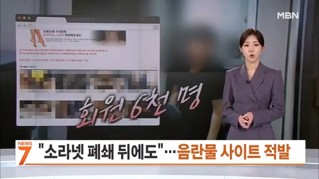 소라넷 없앴더니 더 음란해졌다…스와핑 사이트 6300명 적발 - 소라넷 출신들이 운영한 스와핑 음란 사이트 적발 - 회원 6300명 규모로 700여 개 영상 유포 - 2022년부터 조직적으로 불법 성매매물 공유해 온 것으로 드러나 (출처: MBN 뉴스)