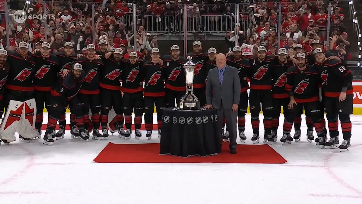 And the Carolina Hurricanes elect to not touch the Prince of Wales Trophy 👀 #StanleyCup