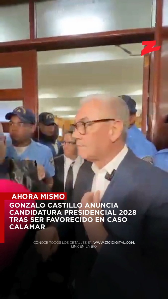 AHORA MISMO 🔴 | El excandidato presidencial y exministro de Obras Públicas, Gonzalo Castillo, anunció este viernes sus aspiraciones de buscar la Presidencia de la República en las elecciones de 2028, luego de que el Cuarto Juzgado de la Instrucción del Distrito Nacional le favoreciera con un auto de no ha lugar en el caso Calamar. La decisión fue emitida por la jueza Altagracia Ramírez, a quien Castillo agradeció públicamente junto a Dios al salir de la sala de audiencias. El exfuncionario adelantó que en los próximos días ofrecerá declaraciones más amplias tanto sobre el proceso judicial como sobre su proyecto político de cara al próximo ciclo electoral. Su anuncio lo convierte en otro nombre que se suma formalmente a la carrera presidencial de 2028, en un escenario político donde las aspiraciones dentro y fuera del oficialismo comienzan a tomar forma con varios años de anticipación. #GonzaloCastillo #Presidencia2028 #CasoCalamar #RepublicaDominicana #PoliticaRD #EleccionesRD #Justicia #DistritoNacional