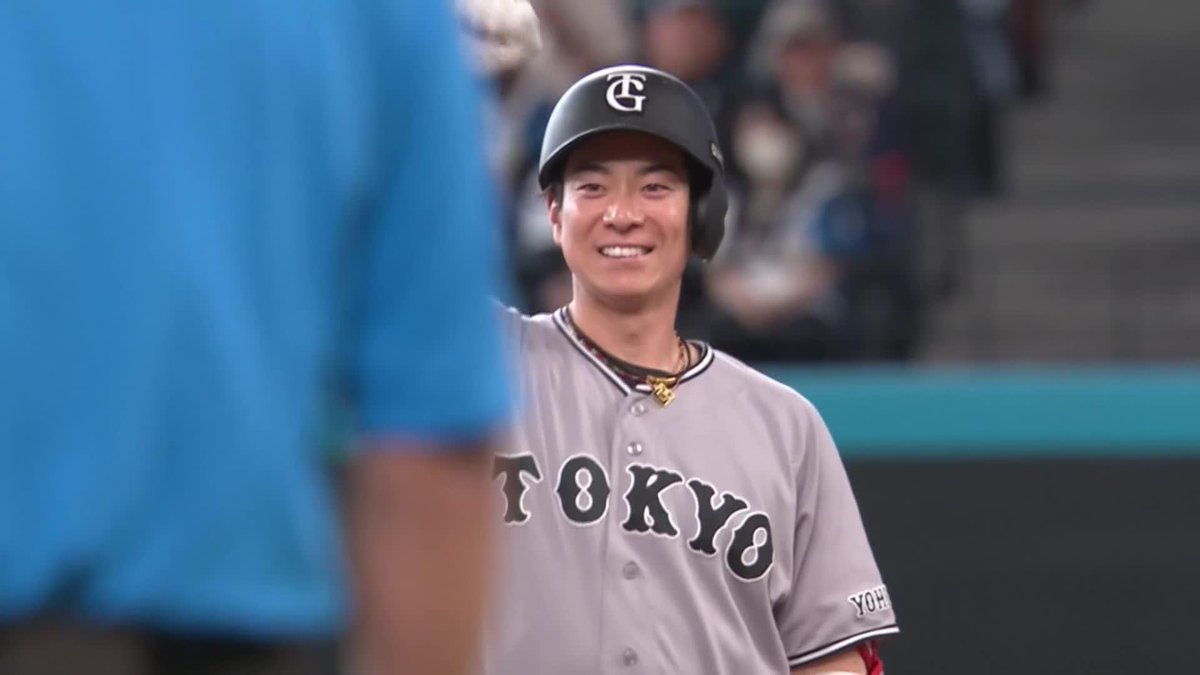2日連続の笑顔😄 昨日のヒーローがまた打った 松本剛 古巣相手に2戦連続タイムリー ⚾️日本ハム×巨人 #ジャイアンツ #だったらDAZN