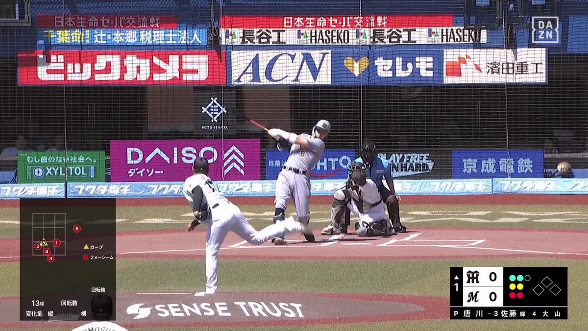 ものすごい... マリンの風もこの男には関係ない 佐藤輝明 ライトへの特大先制ホームラン ⚾️ロッテ×阪神 #阪神タイガース #だったらDAZN