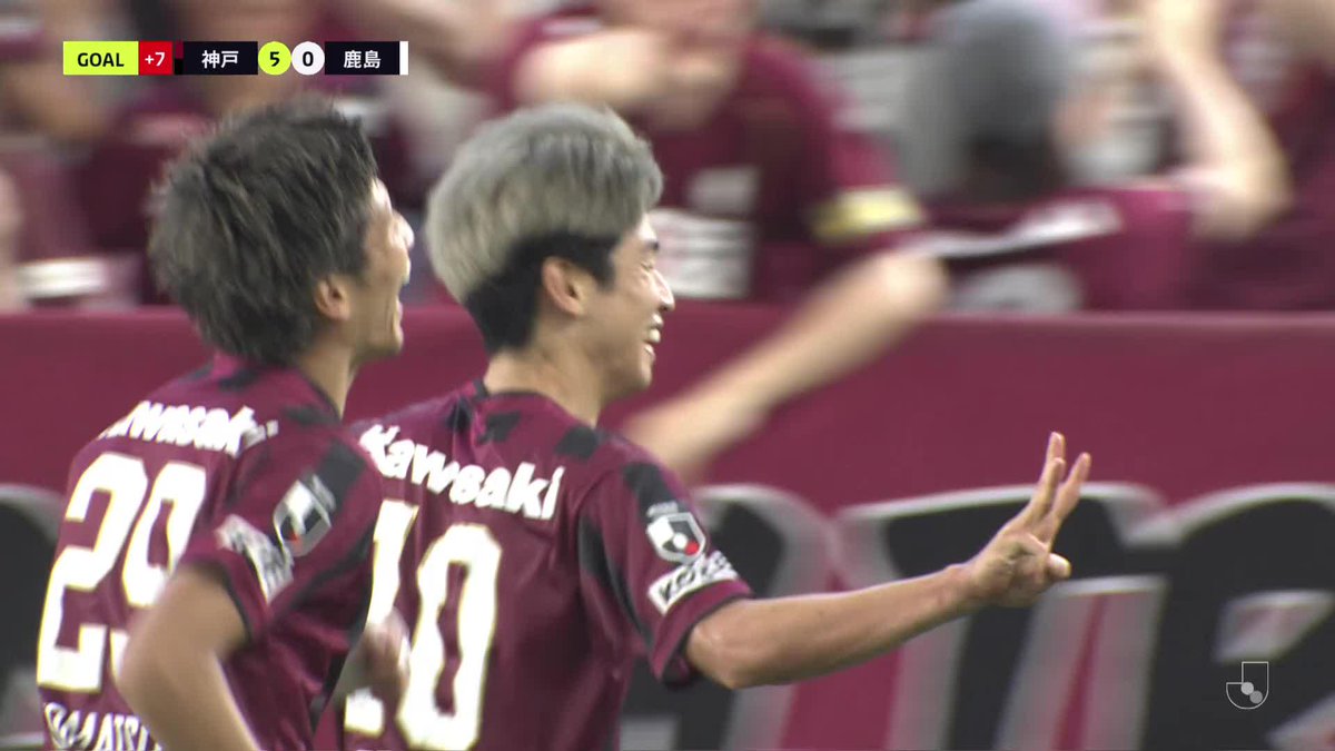 大迫勇也ハットトリック⚽️⚽️⚽️💫 終了間際に神戸がなんと５点目を奪取🔥 🎦 ゴール動画 🏆 明治安田Ｊ１百年構想リーグ プレーオフラウンド 第1戦 🆚 神戸vs鹿島 🔢 5-0 ⌚️ 90+4分 ⚽️ 大迫 勇也（神戸） #Ｊリーグ