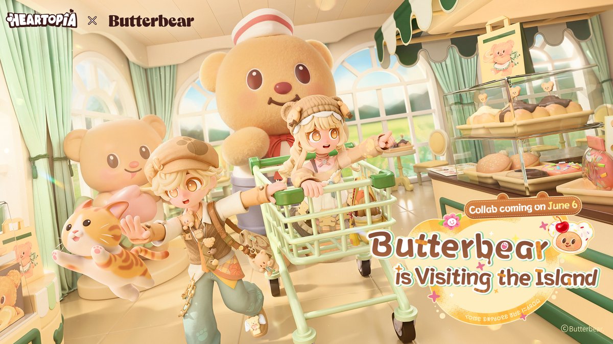 Butterbear is visiting the island! The Heartopia × Butterbear collab PV is here! 🐻Join the Island Tour with Manager Butterbear! #heartopia #Butterbear