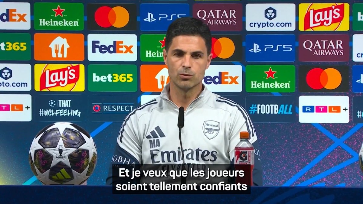 Mikel Arteta est confiant pour ce soir 😤👊🏽 : « ON VA LE FAIRE !!! » 🎥 (beIN SPORTS)