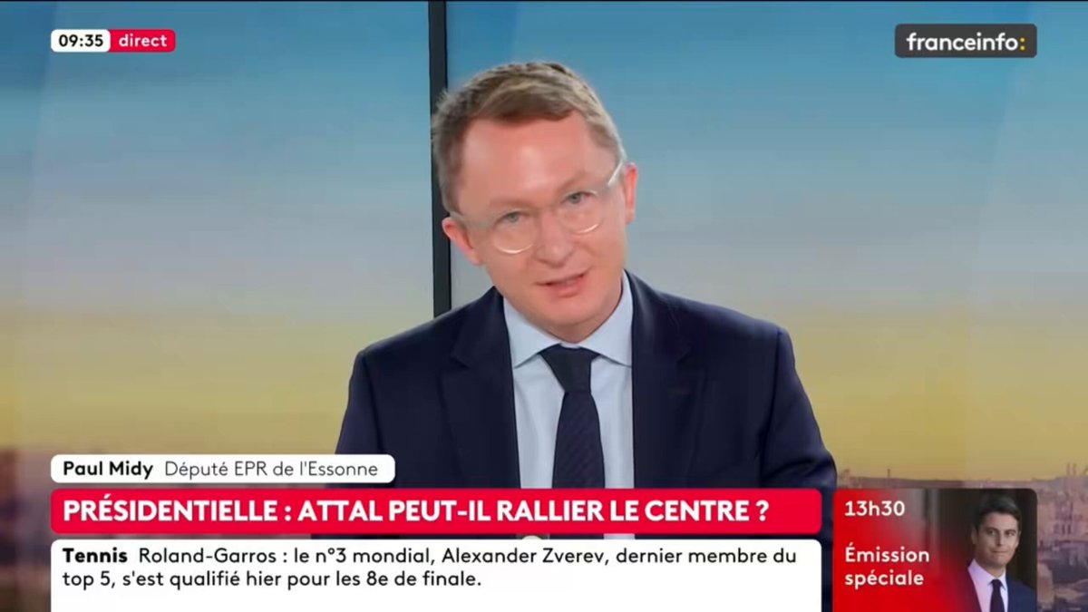 Une dynamique est en train de naître : Gabriel Attal est le candidat qui progresse le plus dans les sondages +5 points ! C’est parce qu’il porte un projet résolument optimiste, positif, un projet d’espoir, loin des discours de déclin des populistes. 🇫🇷 La France n’est pas condamnée au déclin. Elle peut encore choisir l’avenir !