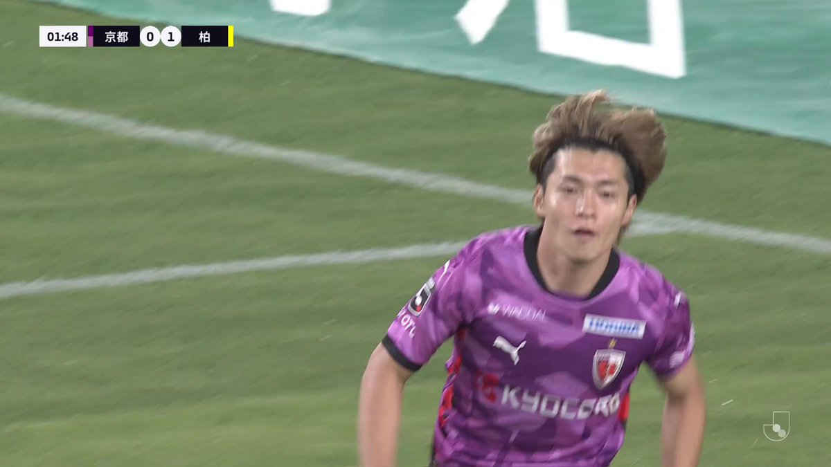 🎦 ゴール動画 🏆 明治安田Ｊ１百年構想リーグ プレーオフラウンド 第1戦 🆚 京都vs柏 🔢 1-1 ⌚️ 2分 ⚽️ 新井 晴樹（京都） #Ｊリーグ