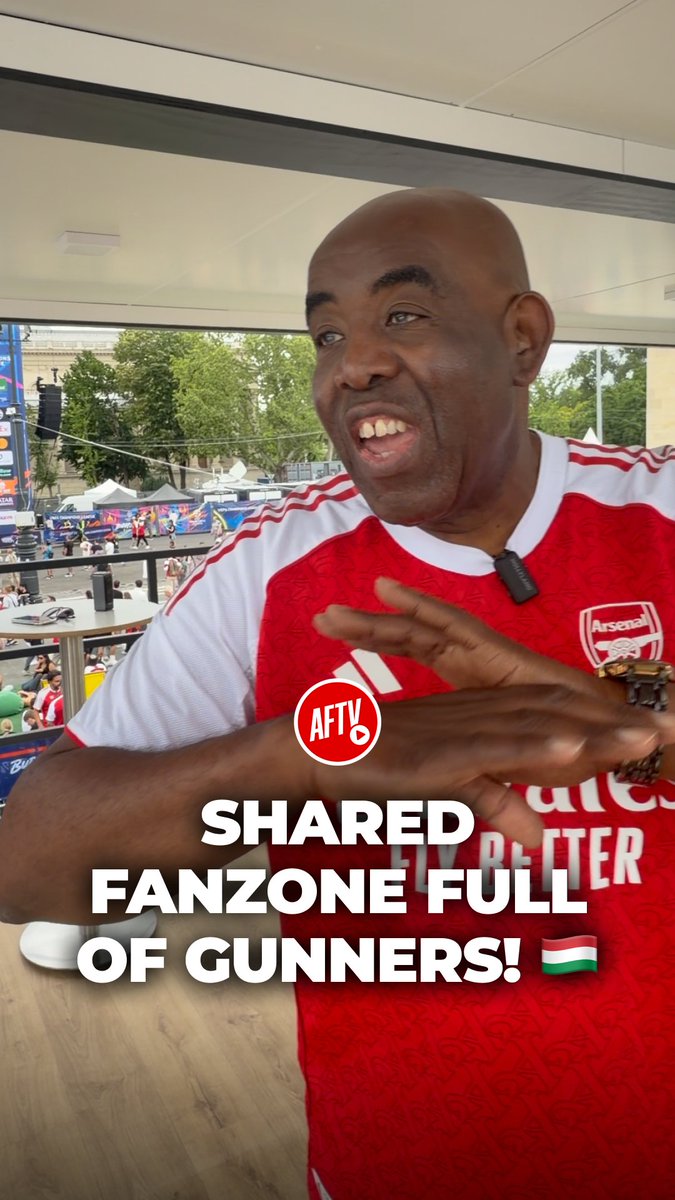 The shared fanzone is full of Gunners in Budapest! 🇭🇺 #AFTVBudapest