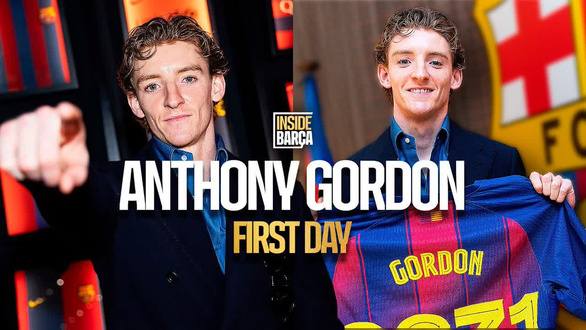 💭 From dream to reality: Anthony Gordon's first day as a blaugrana.