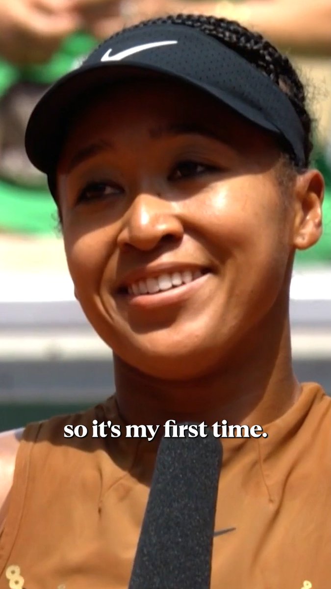 Naomi Osaka after beating Jovic "I think in Slams the further I get the calmer I am because it's such a privilege to be here. I've never been to the 4th round of Roland Garros. It's my first time”🥹 “I know it’s hot. Please be careful for your health”❤️