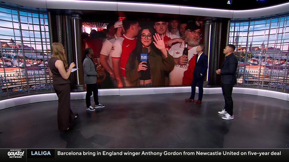 Arsenal supporters in New York are up early and ready for #UCL Final action 👏