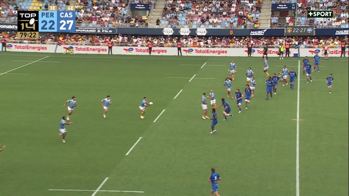 L'ESSAI ET LA TRANSFORMATION DE LA GAGNE POUR PERPIGNAN 😍 Les Catalans s'imposent dans les derniers instants face à Castres, un succès qui permet d'engranger de la confiance avant l'access match 🙌 #USAPCO