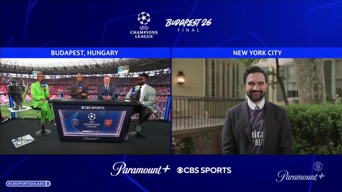 "I remember 2006, I got home from school late and by that time we were already a man down. Today we're hopeful of a different result." 🥹 Mayor Zohran Kwame Mamdani Zohran Mamdani shares his memories from the last time Arsenal played in the #UCL final 🏆