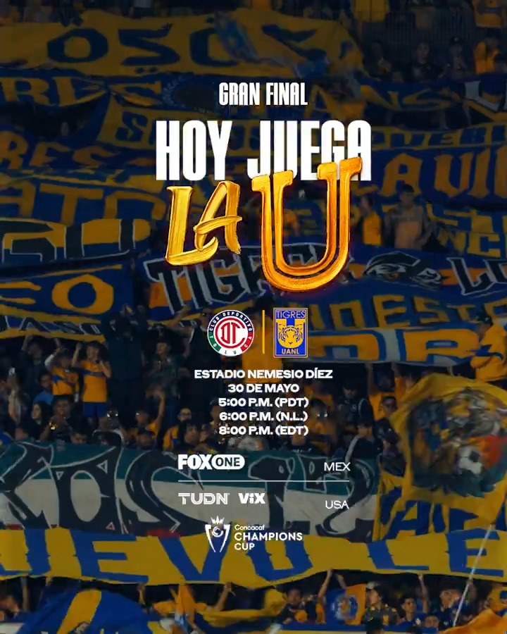 🗣️ ¡Arriba que llegó el día, hoy La U está en la Final y vamos con fuerza, garra y corazón en cada jugada! 🐯🇲🇽 ¡Somos los Tigres de México, queremos el objetivo y vamos a luchar hasta el último aliento para conseguirlo!