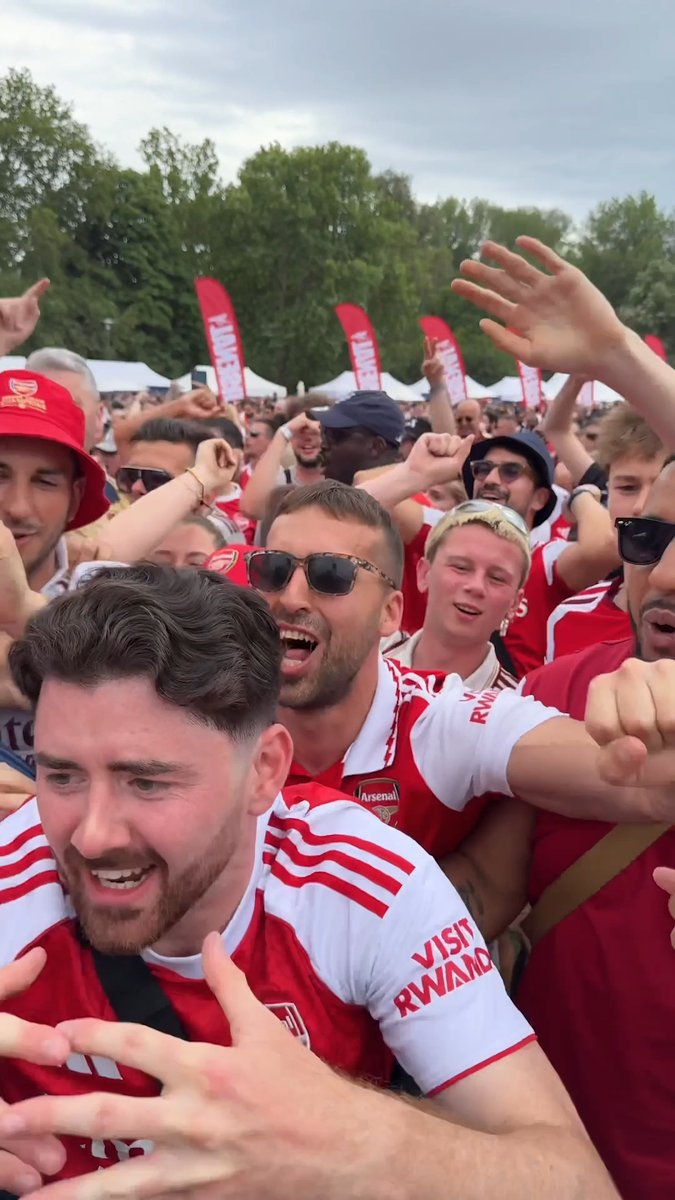 The Arsenal fan park is bouncing ahead of the Champions League final 🏆🔥