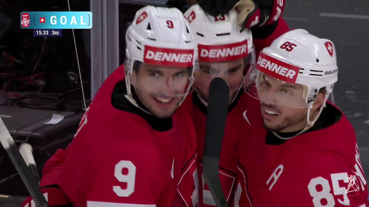 Nico Hischier with a pretty power play goal to put Swiss Ice Hockey up 5-0 in the third 👀 #MensWorlds #IIHF