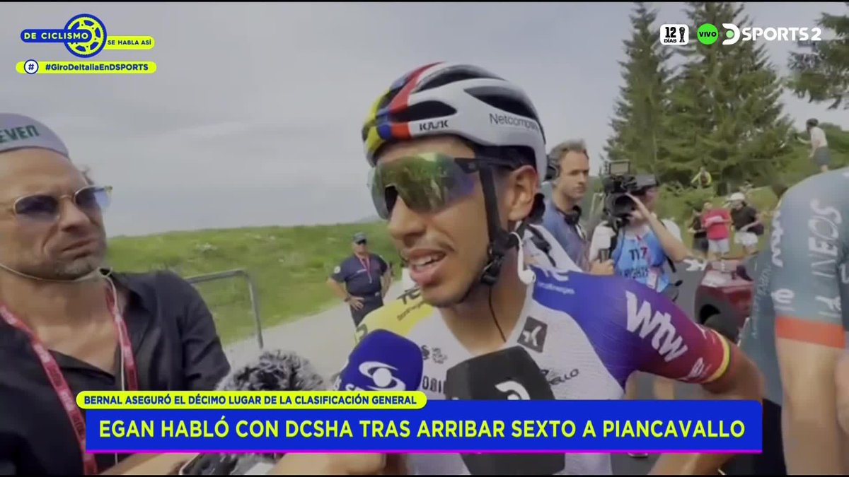 "GRACIAS, AMIGO" Atención al emotivo agradecimiento de Thymen Arensman a Egan Bernal, luego de que el colombiano lo ayudara a terminar tercero en la etapa 20 del #GiroDeItaliaEnDSPORTS. #DeCiclismoSeHablaAsí