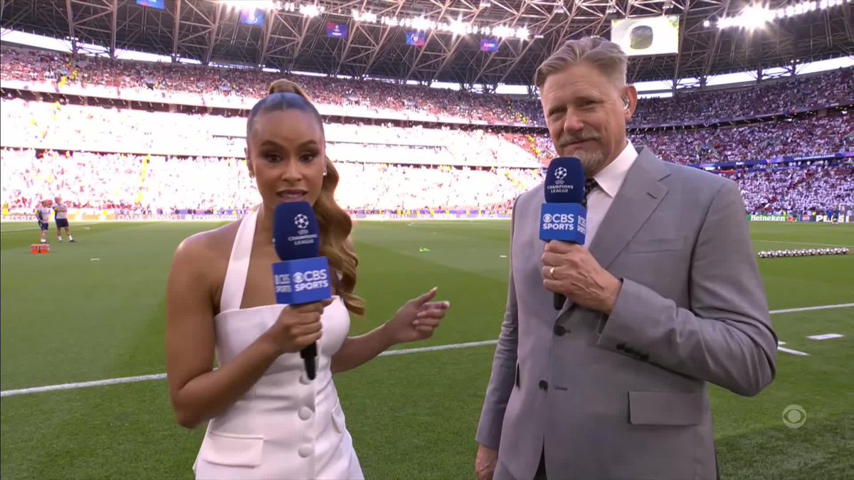 “In here, most people want Arsenal to win. It's amazing to see how well-travelled this English team is.” Peter Schmeichel on the sea of Arsenal supporters who have made the trip to Budapest 🇭🇺🏆 We are LIVE from Budapest for the UCL Final on CBS and Paramount+ 📺