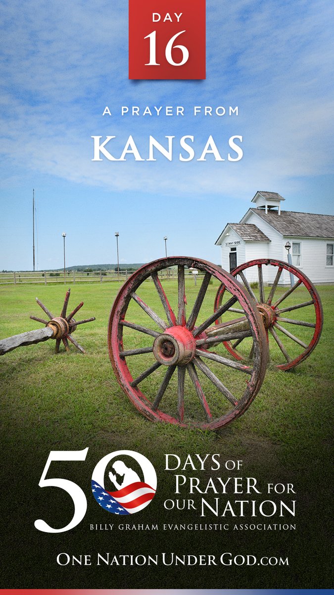 Join us for DAY 16 of 50 Days of Prayer for America with Pastor Chad McDonald of KANSAS. Let us know you’re praying in the comments below, and go to for all 50 videos and more… #OneNationUnderGod #50Days50States50Prayers BGEA