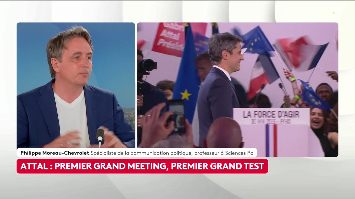 🔴 Campagne de G.Attal : "La force d’agir, c’est une campagne positive. Ce n’est pas banal en 2026 quand tant d’autres candidats proposent une vision noire et catastrophique de la France", estime Philippe Moreau-Chevrolet, conseiller de Gabriel Attal. #ToutEstPolitique #canal16