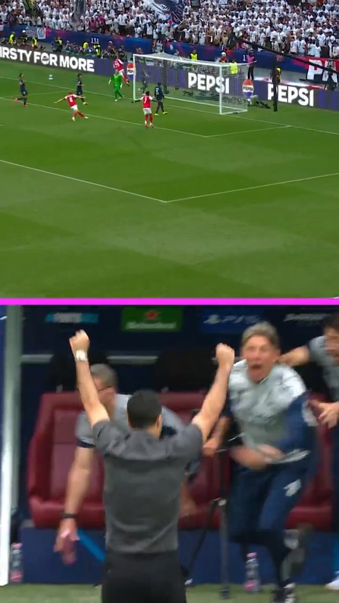 Mikel Arteta's reaction to Kai Havertz's opening goal 🙌 📺 TNT Sports & HBO Max