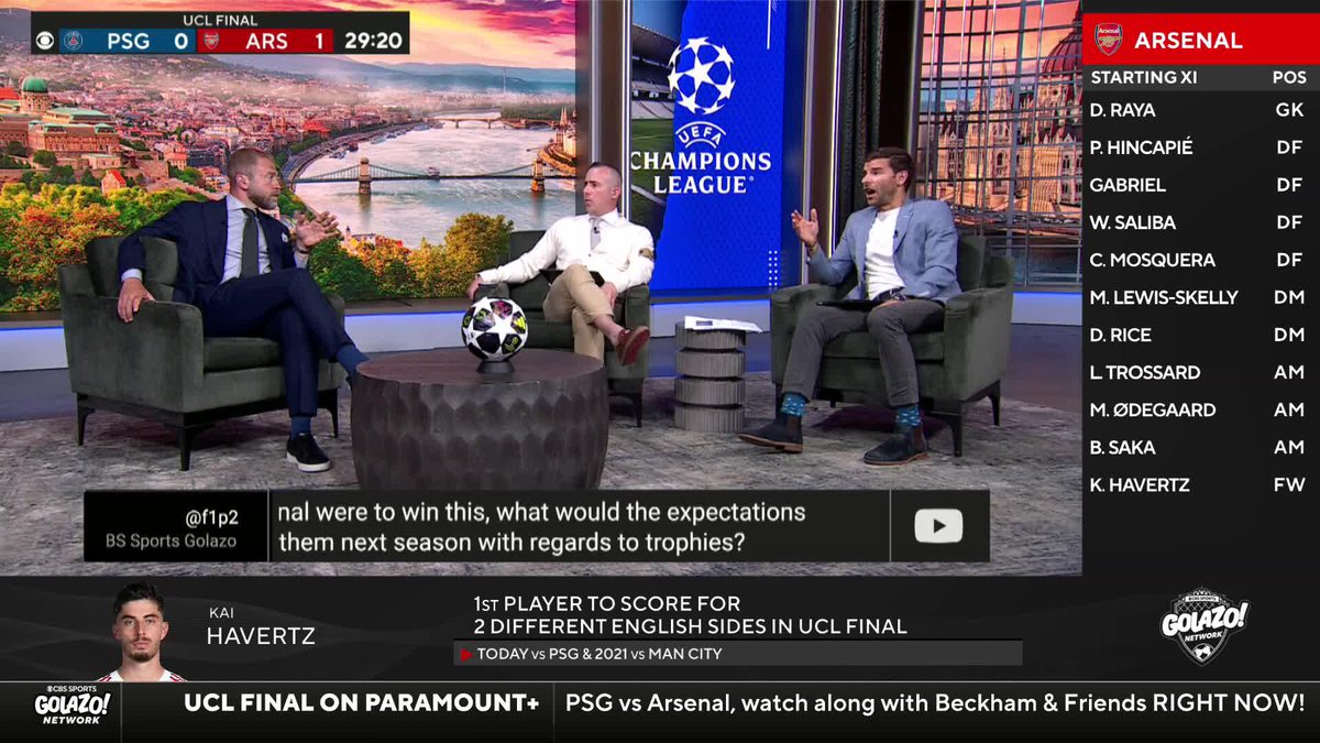 If they win, could this be the best Arsenal team ever? Adam Hunt weighs in with his thoughts. ๐ง UCL final Matchday Watchalong is LIVE on Golazo Network and YouTube ๐บ