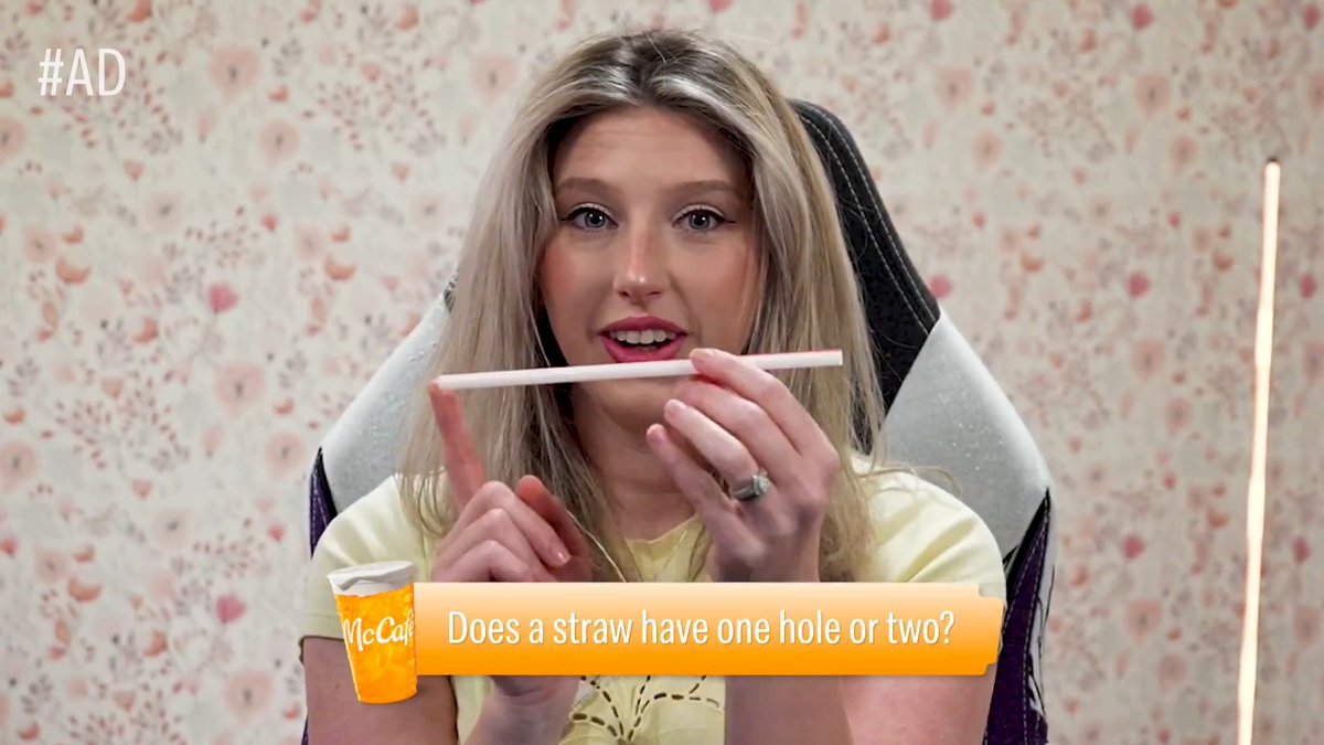 Sip Squad streamers discuss if straws have 1 hole or 2 🥤 Happy Happy Gal and EG Mrs Chim Chim had their say on Game Night, presented by McDonald's all-new drinks