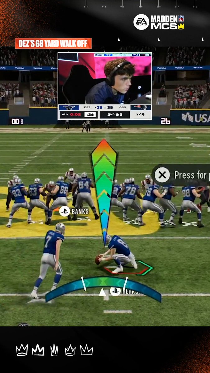 $25,000 on the line. 68-yard kick for Peyton. One of the loudest crowd moments from the MCS26 Madden Bowl 🔥🗣️