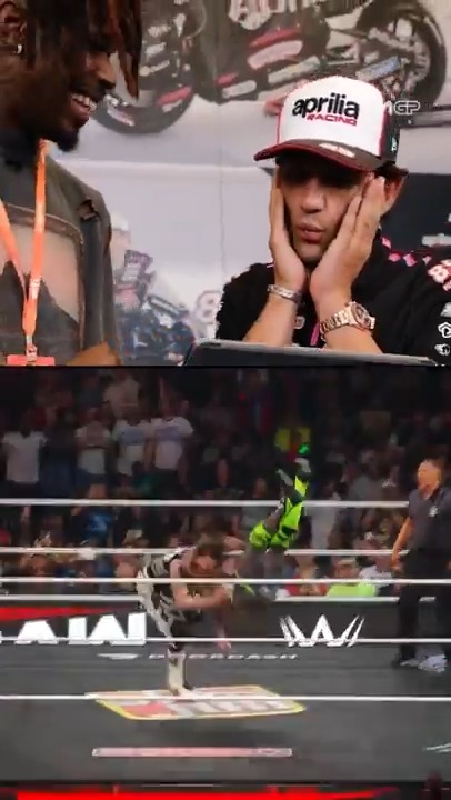 #MotoGP just got BOUNCY ahead of WWE's Clash in Italy! 🤙🔥 #ItalianGP 🇮🇹