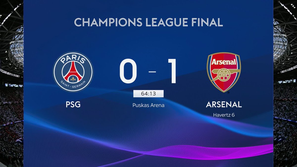Ousmane Dembélé equalises for PSG in the Champions League final 💥