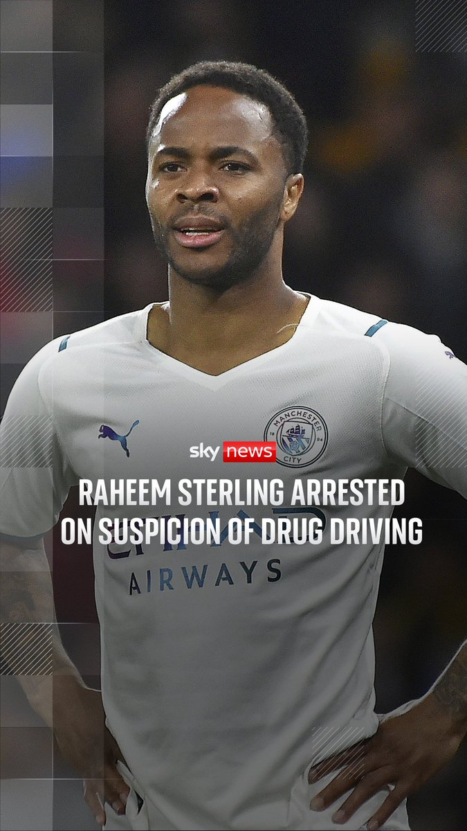 Raheem Sterling has been arrested on suspicion of drug driving. The 31-year-old, who joined Dutch club Feyenoord in February, is alleged to have crashed his Lamborghini while on the M3 on Thursday and was stopped by police at 9am. 🔗Full story: