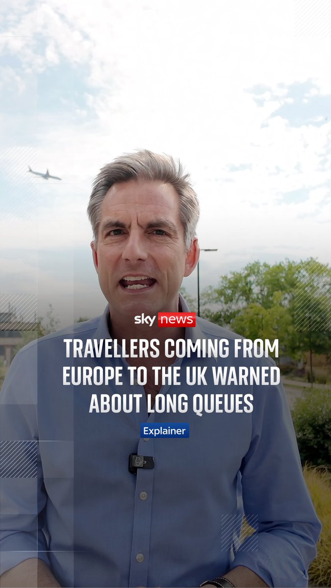 British holidaymakers should get to European airports three hours before their flight, the UK boss of Wizz Air has warned. Yvonne Moynihan has said that new border checks were leading to lengthy queues, with some people also missing their flight Sky's Jonathan Samuels explains