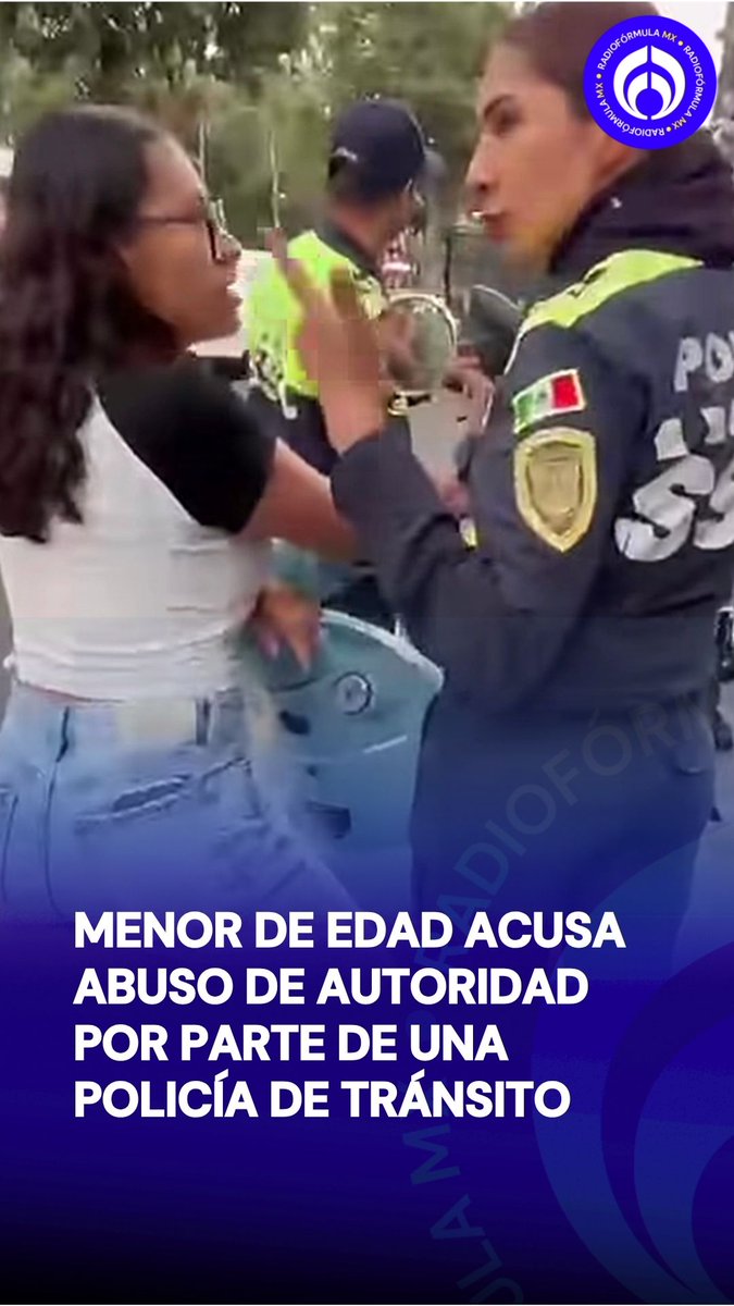 Denuncian abuso de autoridad 🔴 Una mujer, menor de edad, fue agredida por una policía de tránsito, quien buscaba bajarla de su motocicleta. 👇🏼😠