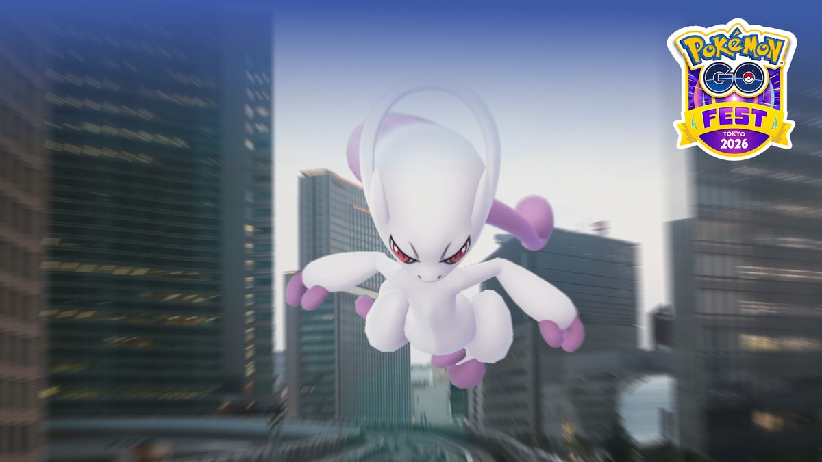 🫨 A Psychic-type Mega Evolution of Mewtwo, Mega Mewtwo Y, has appeared in Tokyo! #PokemonGOFest2026