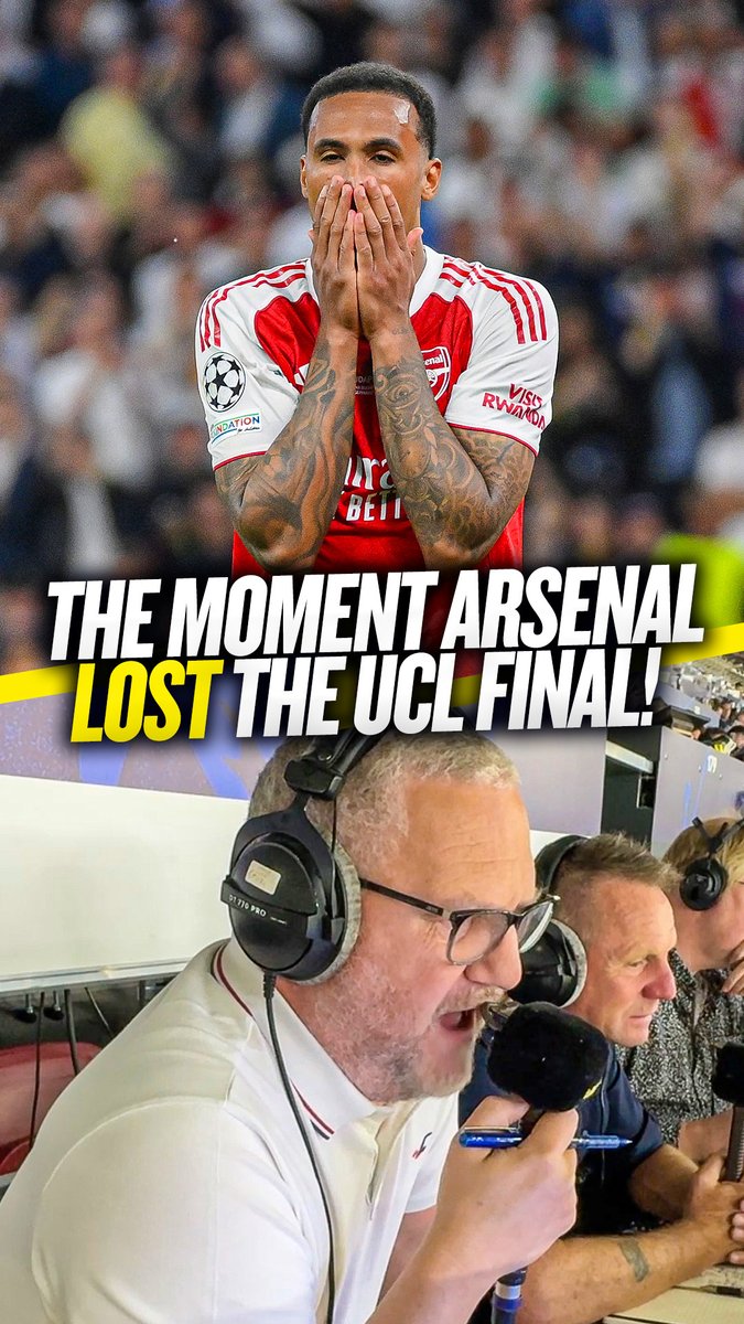 😱 "He's blazed it over the bar!" This was the moment #AFC lost the Champions League final to PSG, as heard on talkSPORT! 🎙️❌