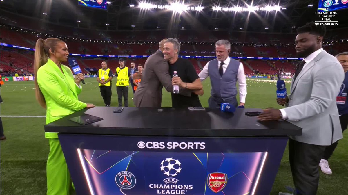 "We suffered a lot, we played against strong teams in Europe and we deserved to win this trophy." Luis Enrique talks about effort his PSG team put in to become UCL champions once again 👇