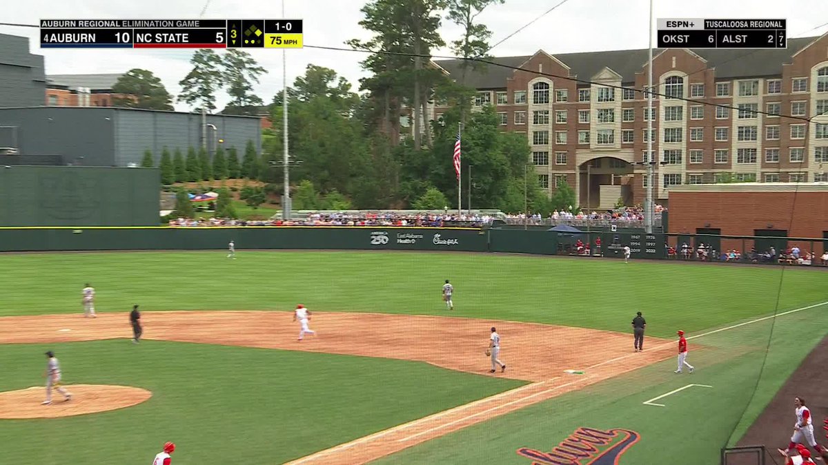 We didn't hear no bell. A #BargoBomb to make it a three run game. B3 | Wolfpack 7, Auburn 10