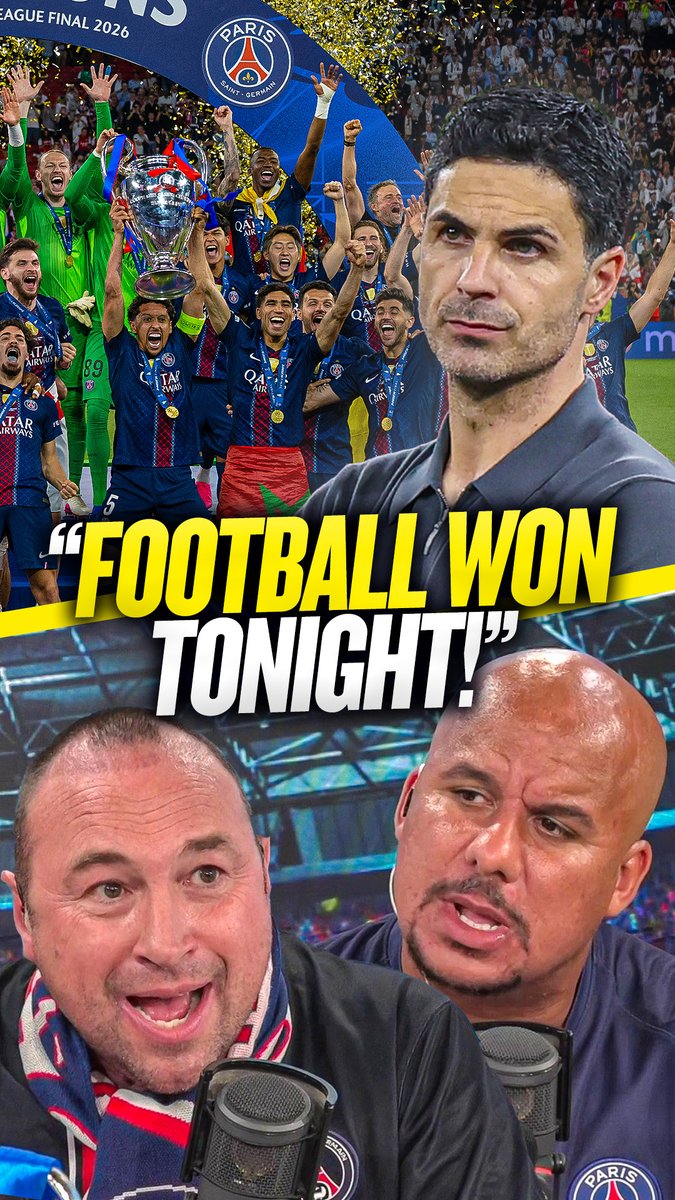 🙏 Gabby: "You know what won today? Football won!" 🙌 Jason: "The footballing gods smiled down on the rest of Europe!" Agbonlahor and Cundy believe PSG beating #AFC in the UCL final is footballing justice! ✅