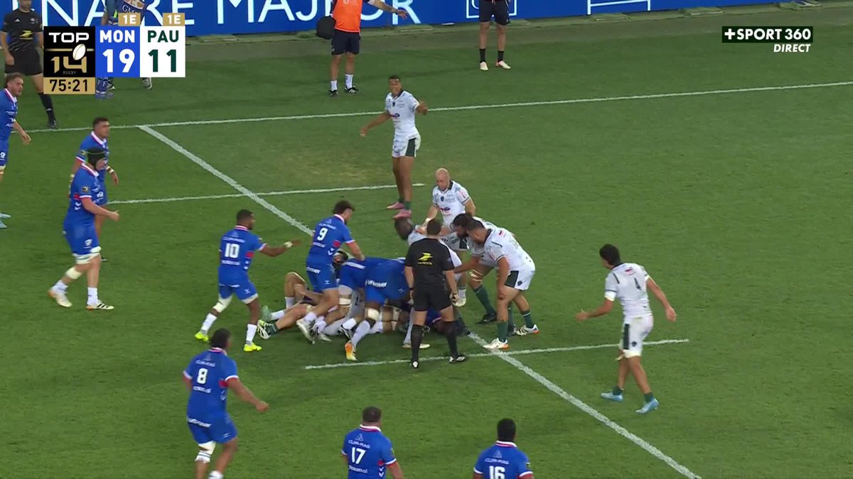 L'ESSAI DE LA VICTOIRE DES MONTPELLIÉRAINS 🤩 À 5 minutes de la fin de la rencontre, Stuart Hogg perce et inscrit le deuxième essai de Montpellier qui assure la victoire 💪 #MHRSP