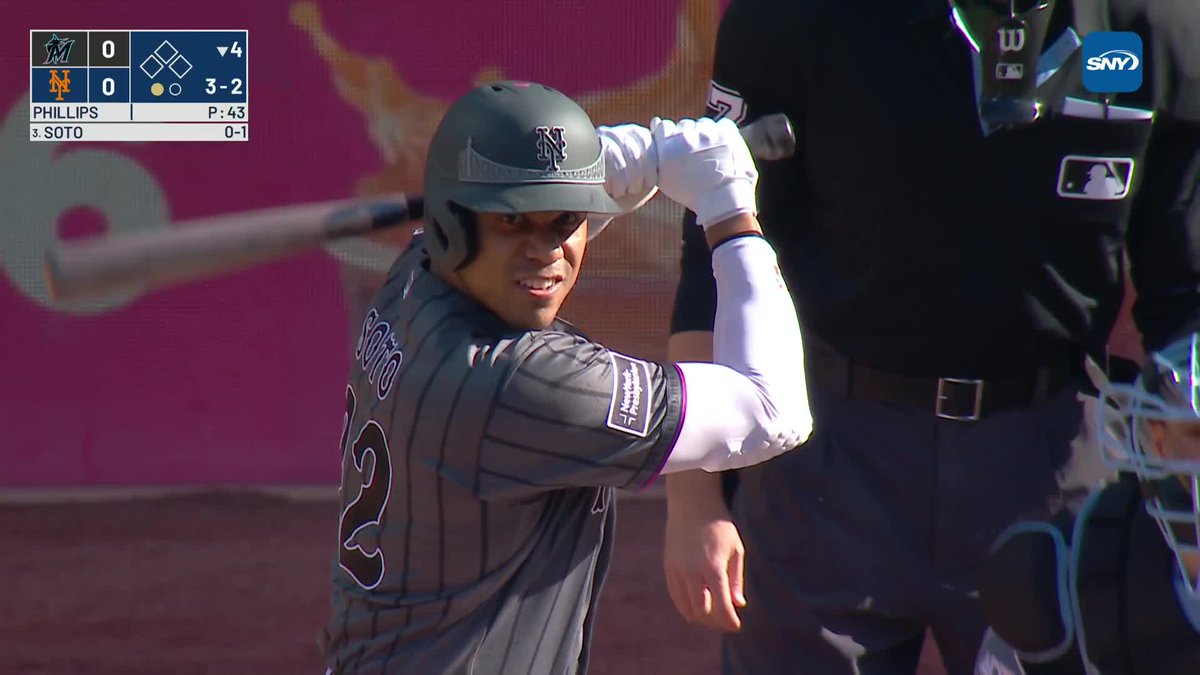 Juan Soto works the walk and shakes his head at Tyler Phillips 😂