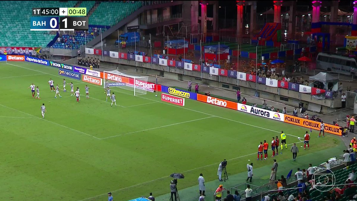 🟥 O lance da expulsão do goleiro Neto, do Botafogo, contra o Bahia. 🎥 TV Globo 📺 | ge