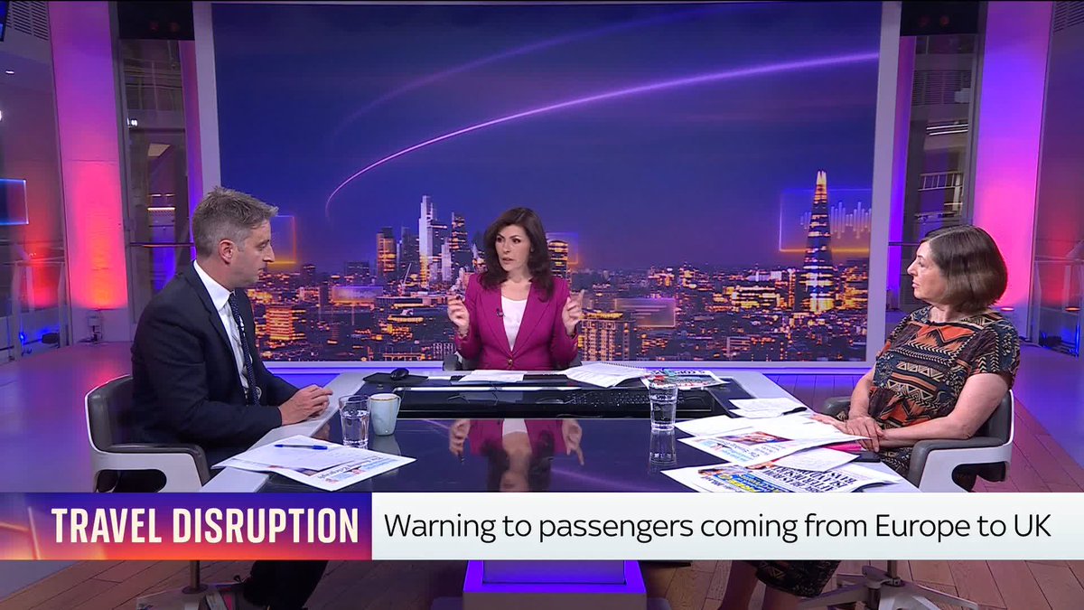 Wizzair's UK boss has told British holidaymakers to allow at least 3 hours for their return flight to the UK, amid long delays created by the EU's new border system. Our guests on #TheWrap today, Theo Usherwood and Dorothy Byrne, discuss the potential problems this could cause.