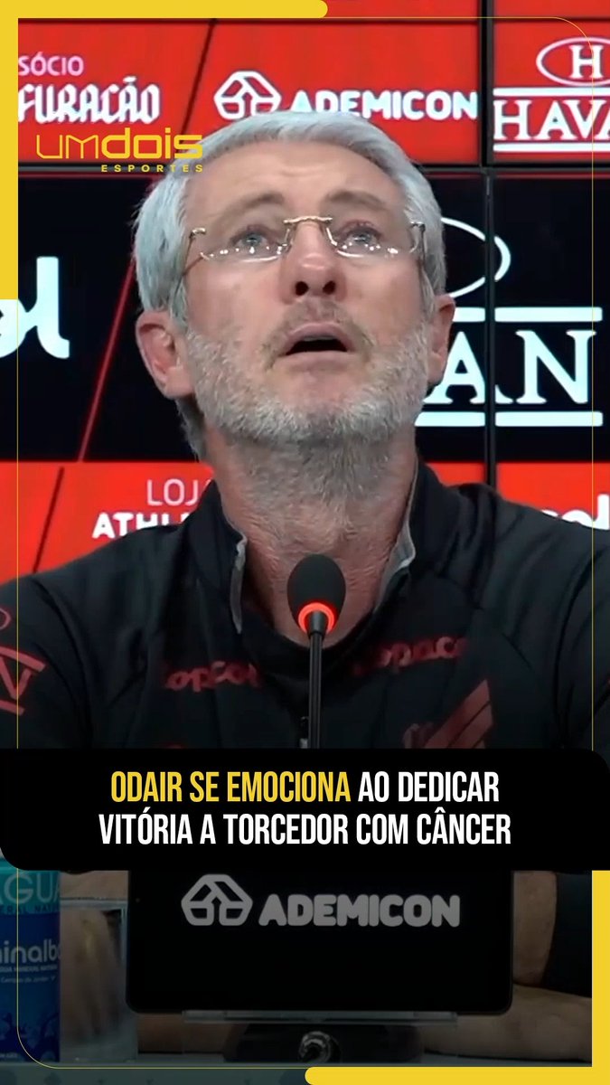 Impossível não se emocionar com as palavras do Papito. Odair Hellmann dedicou a vitória do Athletico contra o Mirassol para um torcedor atleticano, que está em tratamento contra câncer. João Bernardes encontrou Odair no hospital, disse que era o melhor dia da vida dele por ter visto o treinador e pediu a dedicatória da vitória. 🎥 Athletico