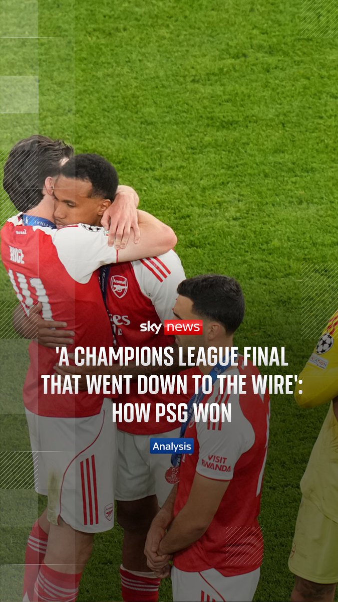 'A Champions League final that went down to the wire': How did PSG win? Sky's Rob Harris has this analysis from Budapest after Arsenal lost the Champions League final to PSG on penalties Latest: