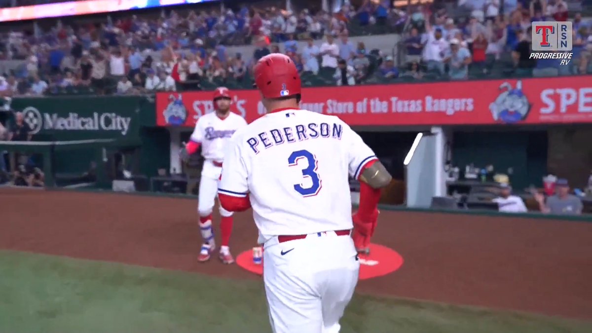 5 homers in 5 games for Joc Pederson. #AllForTX