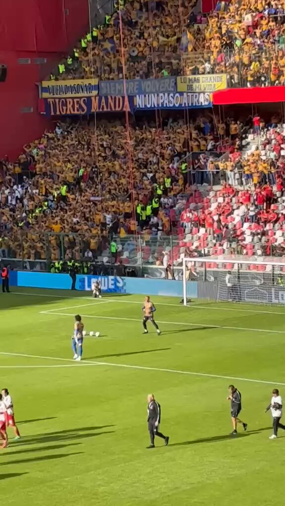 Calienta Nahuel bajo el aliento de la afición de Tigres presente en el Nemesio Diez.